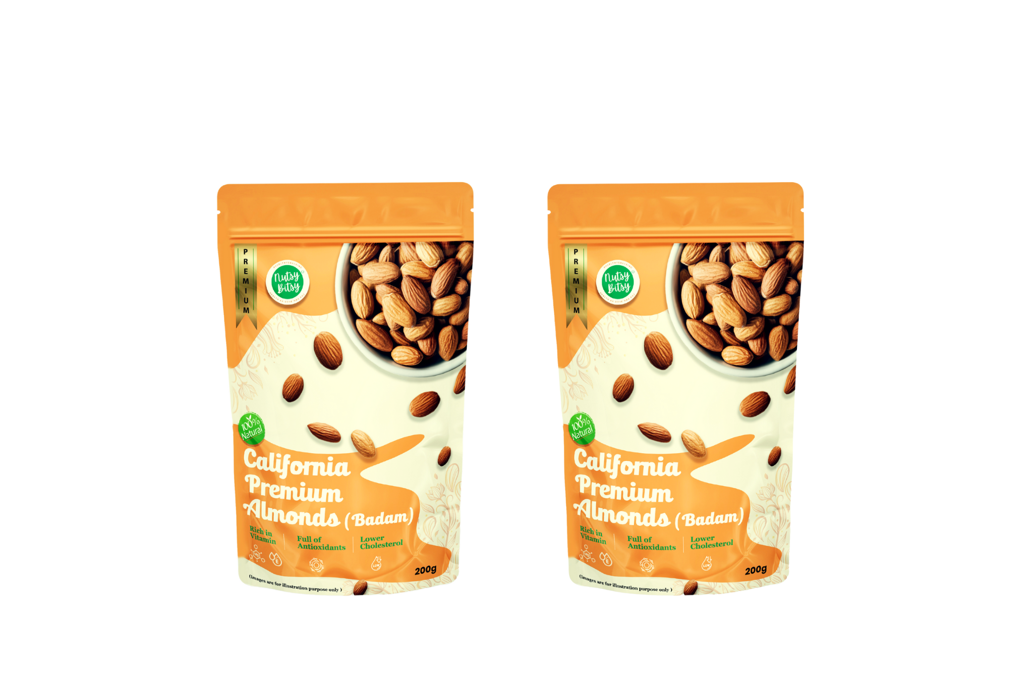 California Almonds - Premium Quality (400gm)